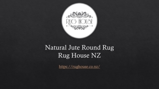 Natural Jute Round Rug