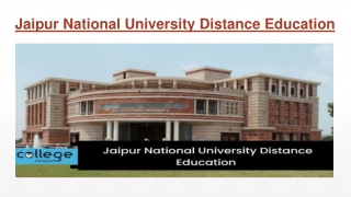 Jaipur National University Distance Education