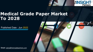 Medical Grade Paper Market Size, Share & Industrial Demands Till 2028