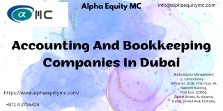 Accounting And Bookkeeping Companies In Dubai