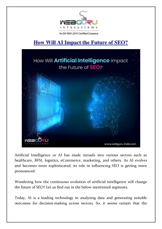 How Will AI Impact the Future of SEO?