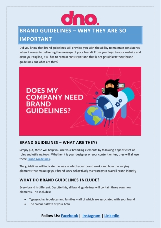 Brand Guidelines – Why They Are So Important