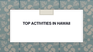 Top Activities in Hawaii