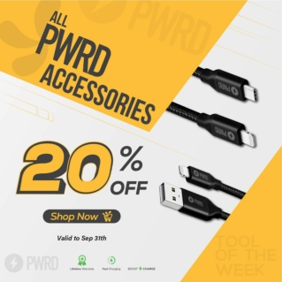 All PWRD Accessories, 20% off this week only!