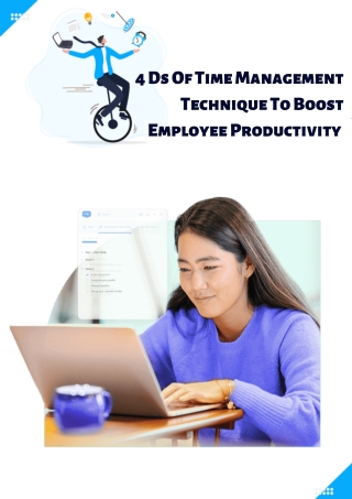 4 Ds Of Time Management Technique To Boost Employee Productivity