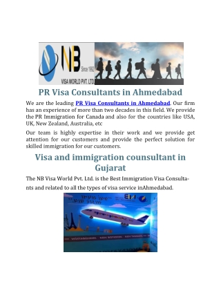 PR Visa Consultants Ahmedabad