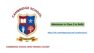 Admission in Class 2 in Delhi