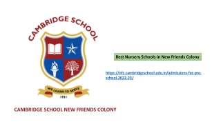 Best Nursery Schools in New Friends Colony