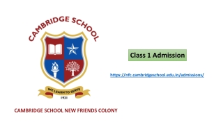 Class 1 Admission