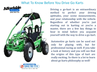 What To Know Before You Drive Go Karts