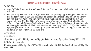 Ngữ Văn Lớp 12- Người lái đò sông Đà - Nguyễn Tuân
