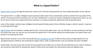 What is a Speed limiter