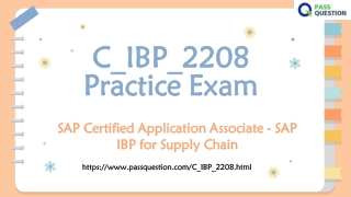 SAP C_IBP_2208 Practice Test Questions