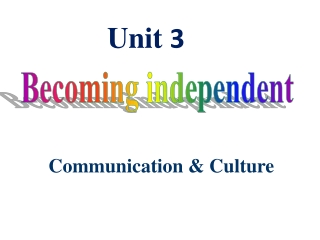 Bài giảng Tiếng Anh 11 - Unit 3: Becoming independent