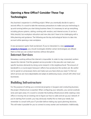 Opening a New Office? Consider These Top Technologies