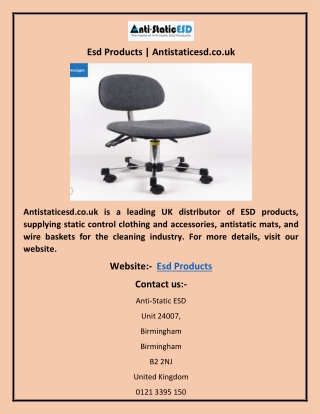 Esd Products | Antistaticesd.co.uk