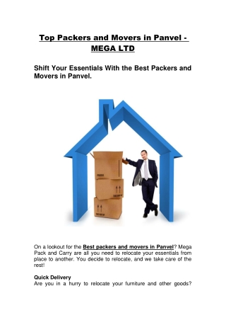 Top Packers and movers in Panvel - MEGA LTD