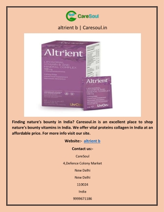 altrient b | Caresoul.in