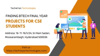 Finding Btech Final Year Projects for CSE Students