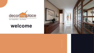 decormy place ppt. Best Interior Designers for Home and residences in Hyderabad