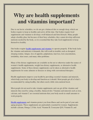 Buy the best health supplements online