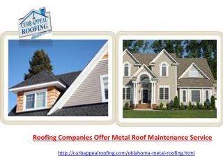 Roofing Companies Offer Metal Roof Maintenance Service