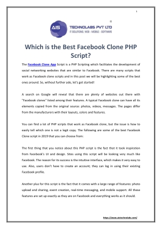 Which is the Best Facebook Clone PHP Script?
