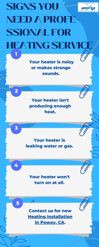 Signs you  need a professional for heating service