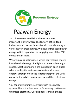 Paawan Energy