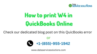 How to print W4 in QuickBooks Online?