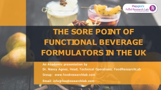 The sore point of functional beverage formulators in the UK - FoodResearchLab