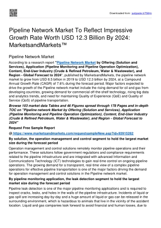 Pipeline Network Market To Reflect Impressive Growth Rate Worth USD 12.3 billion