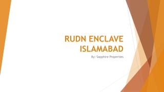 RUDN ENCLAVE ISLAMABAD