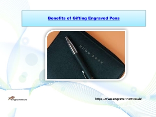 Benefits of Gifting Engraved Pens