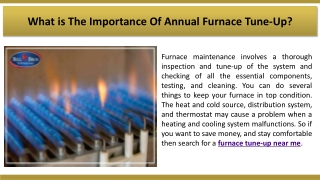 What Is The Importance Of Annual Furnace Tune-Up