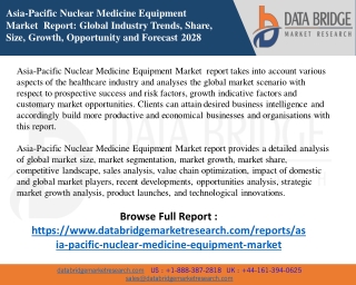 Asia-Pacific Nuclear Medicine Equipment Market 2021 Insight On Share