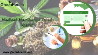 Get Medical Marijuana Card in Miami – Green Health