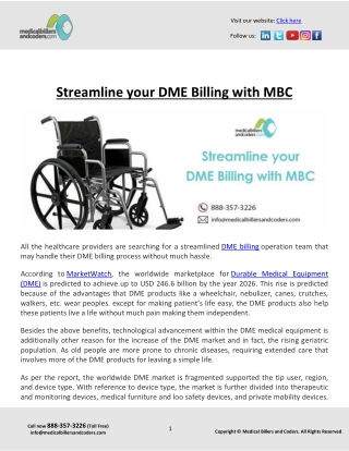 Streamline your DME Billing with MBC