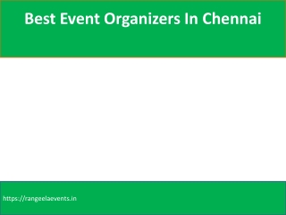 Best Event Organizers In Chennai