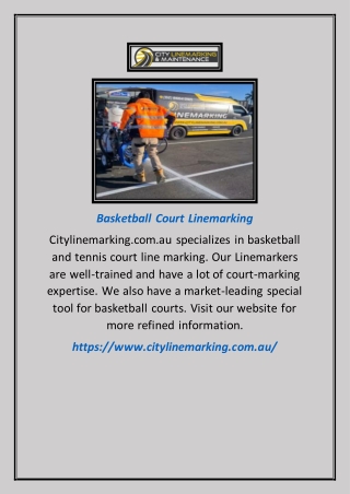 Basketball Court Linemarking | Citylinemarking.com.au