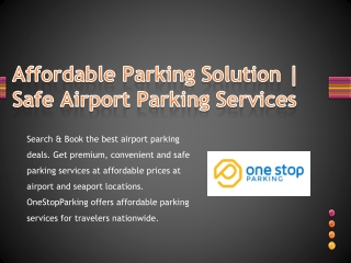 Affordable Parking Solution | Safe Airport Parking Services