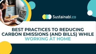 Best Practices to Reducing Carbon Emissions (and bills) While Working at Home