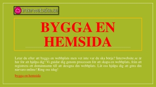 bygga en hemsida | Interwebsite.se