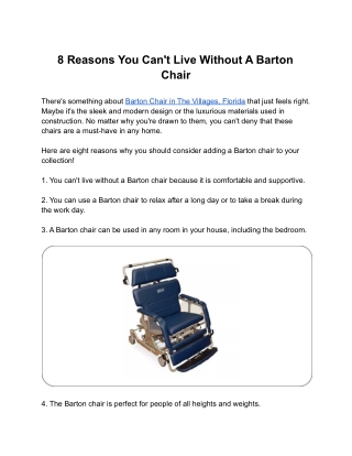 8 Reasons You Can't Live Without A Barton Chair