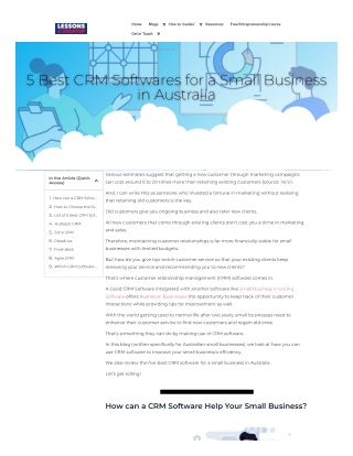 Crm software for small business