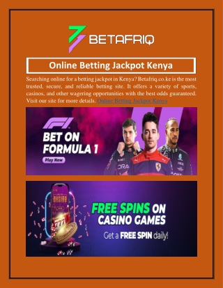 Online Betting Jackpot Kenya  Betafriq.co.ke