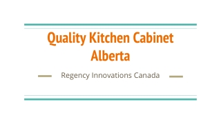 Quality Kitchen Cabinet Alberta