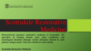 Scottsdale Restorative Medicine | Drstowell.com