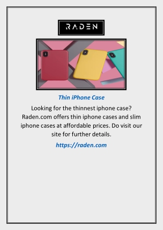 Thin Iphone Case | Raden.com