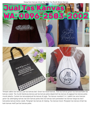 O8ᑫᏮ–258౩–2OO2 (WA) Tas Goodie Bag Kanvas Produksi Tas Kanvas Tote Bag